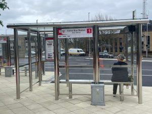 Colne Bus Station (March 2026) Bay 1 Shelter