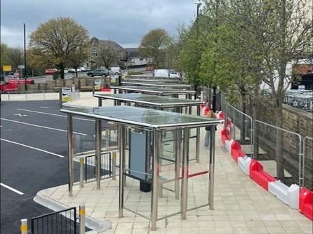 Colne Bus Station (March 2026) ariel view