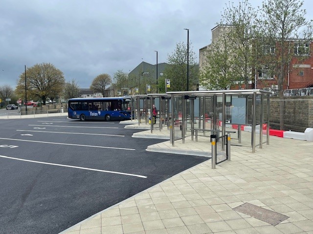 Colne Bus Station (March 2026) bus in Bay